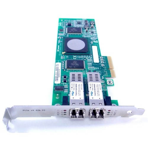 JF340 Сетевой Адаптер Dell (Qlogic) QLE2462-DELL PX2510401 2x4Гбит/сек Dual Port Fiber Channel HBA LP PCI-E4x JF340 - фото 23783