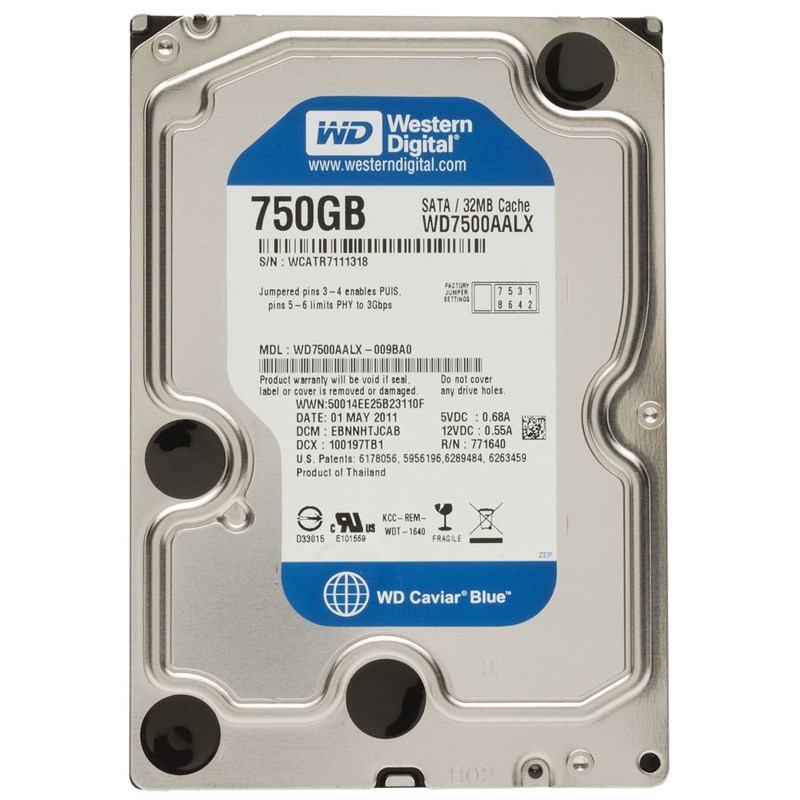 WD7500AALX Western Digital 750GB SATA 3.5" 7200K Hard Drive WD7500AALX - фото 26768