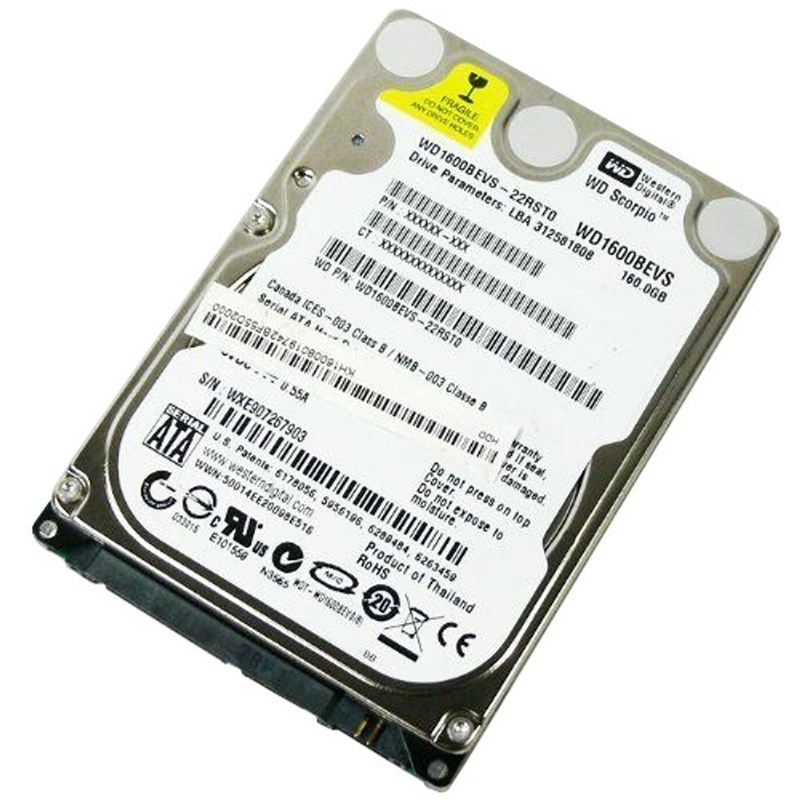 Жесткий диск Western Digital WD1600BEVS 160Gb 5400 SATA 2,5" HDD WD1600BEVS - фото 26770