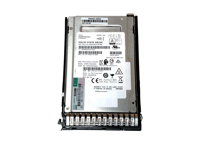 P04527-B21 HPE 800GB SAS 12G MU SFF SC DS Solid State Drive P04527-B21 - фото 26873