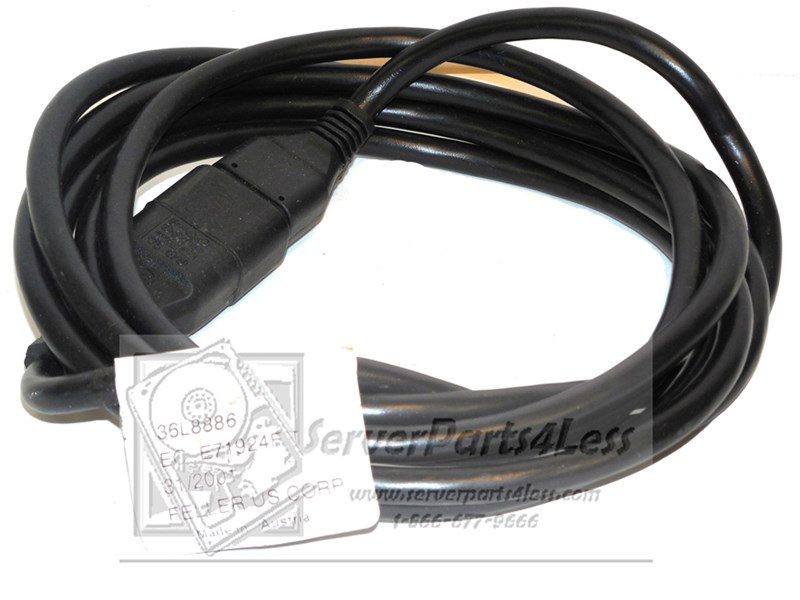 36L8886 IBM Feller EC E7192 4 foot Black Power Cord Cable 36L8886 - фото 27619