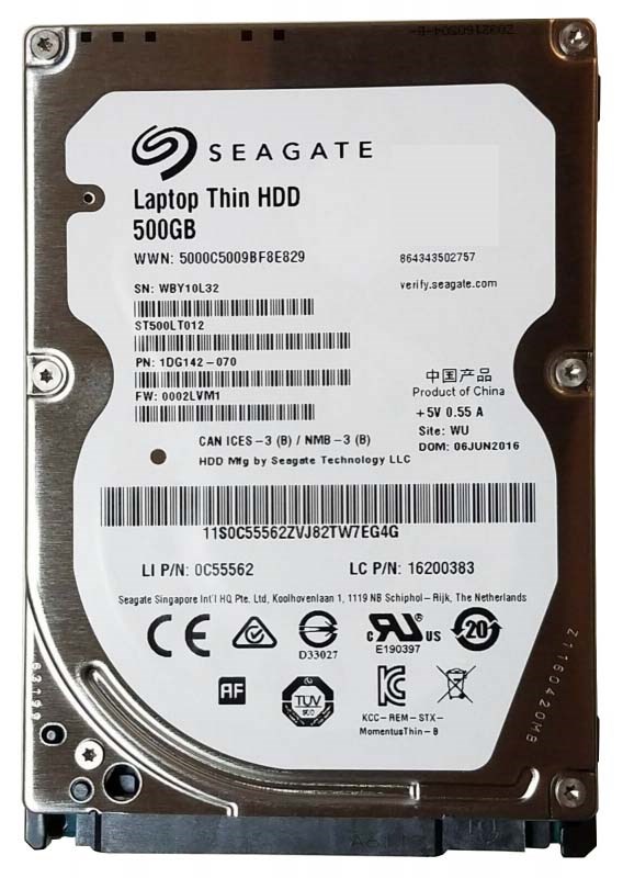 Жесткий диск Seagate ST500LT012 500Gb 5400 SATA 2.5" HDD ST500LT012 - фото 27805