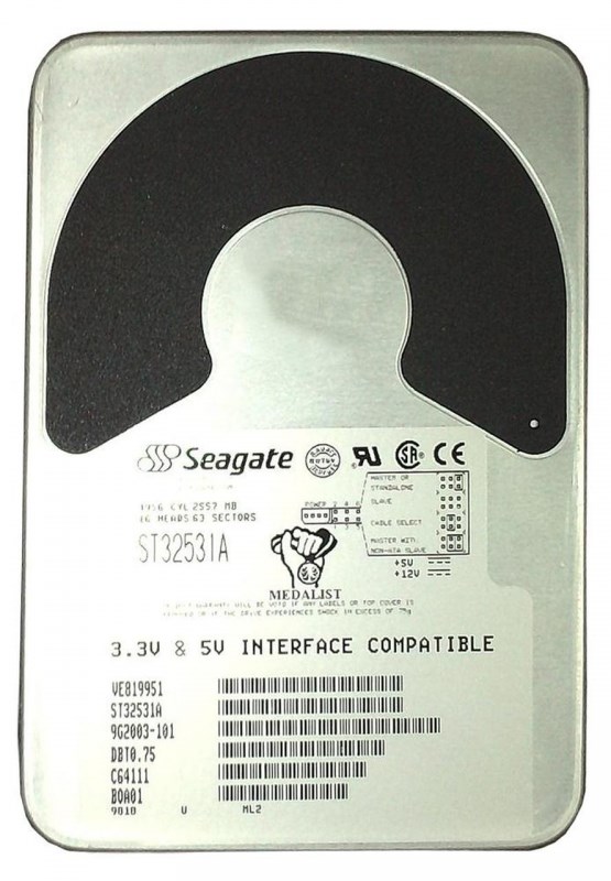 Жесткий диск Seagate ST32531A 2,5Gb 5400 IDE 3.5" HDD ST32531A - фото 27815