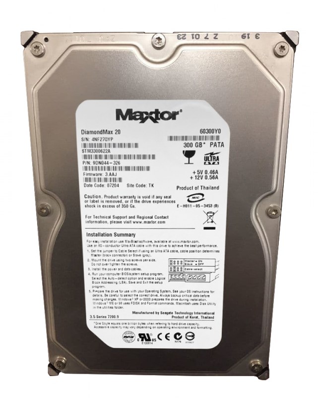 Жесткий диск Maxtor STM3300622A 300Gb 7200 IDE 3.5" HDD STM3300622A - фото 27827