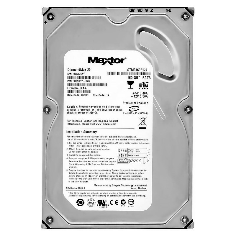 Жесткий диск Maxtor STM3160212A 160Gb IDE 3,5" HDD STM3160212A - фото 27869