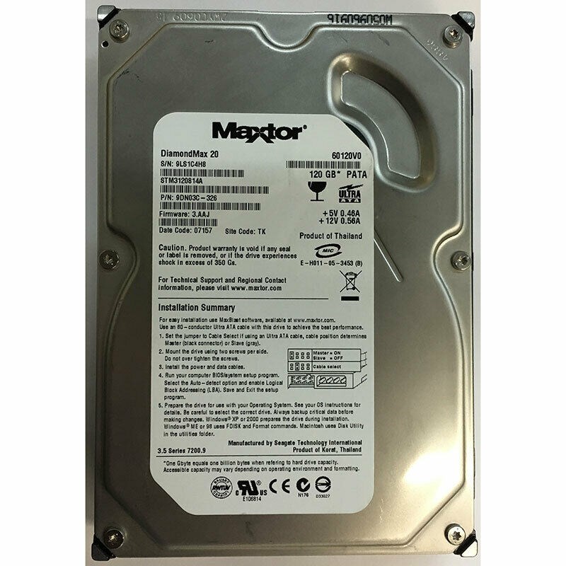 Жесткий диск Maxtor 60120V0 120Gb 7200 IDE 3.5" HDD 60120V0 - фото 27884