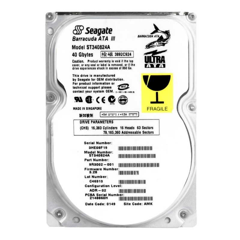 Жесткий диск Seagate 9R3002 40Gb 7200 IDE 3.5" HDD 9R3002 - фото 27934