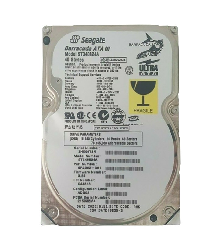 Жесткий диск Seagate ST340824A 40Gb 7200 IDE 3.5" HDD ST340824A - фото 27937