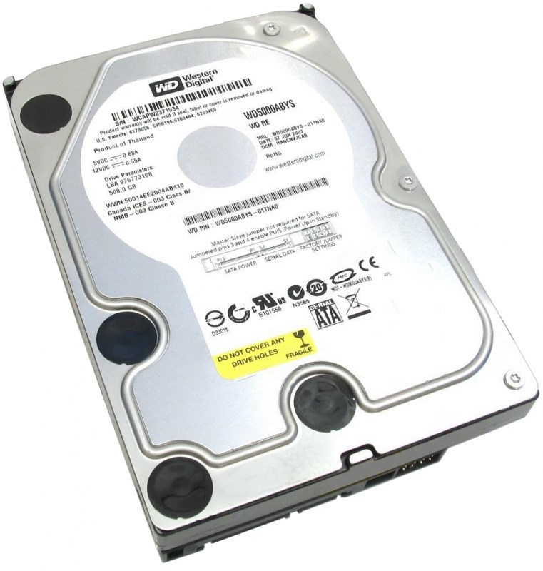 Жесткий диск Western Digital WD5000ABYS 500Gb SATAII 3,5" HDD WD5000ABYS - фото 28256