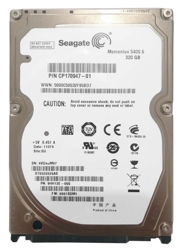 Жесткий диск Seagate ST9320325AS 320Gb 5400 SATAII 2,5" HDD ST9320325AS - фото 28360