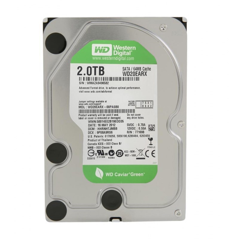 Жесткий диск Western Digital WD20EARX 2Tb SATAIII 3,5" HDD WD20EARX - фото 28633