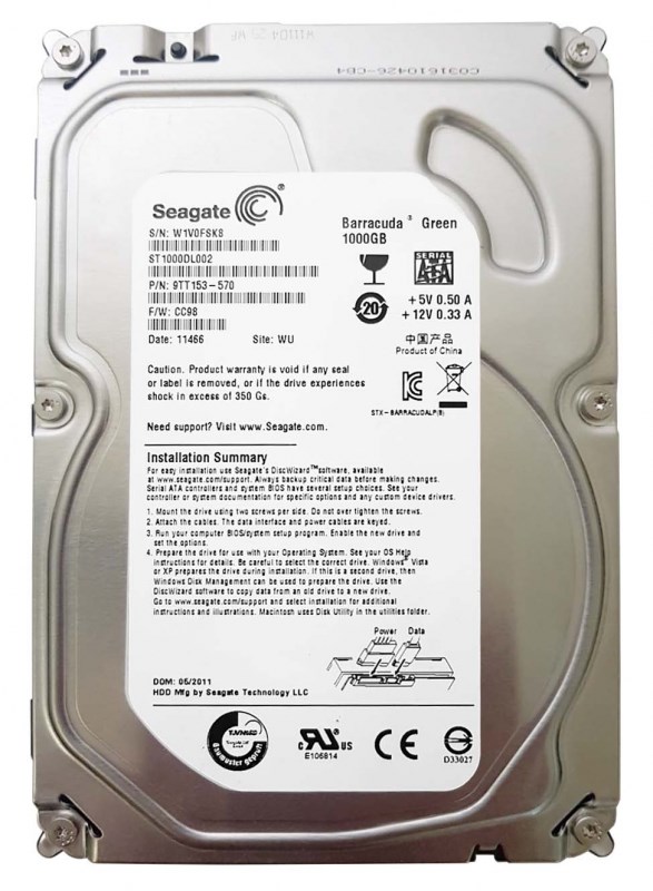 Жесткий диск Seagate ST1000DL002 1Tb SATAII 3,5" HDD ST1000DL002 - фото 28717