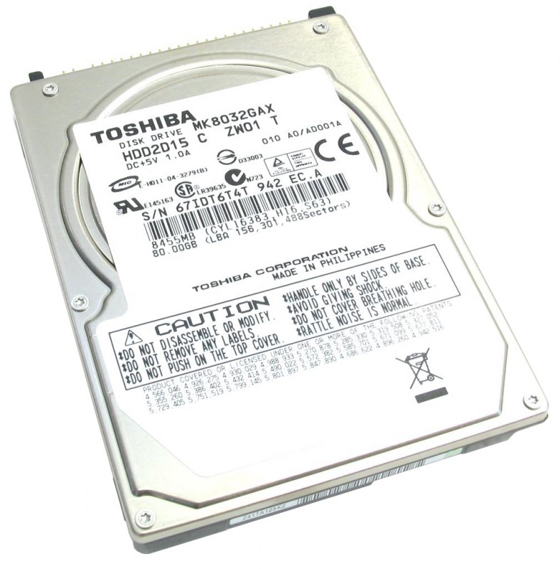 Жесткий диск Toshiba MK8032GAX 80Gb 5400 IDE 2,5" HDD MK8032GAX - фото 28735