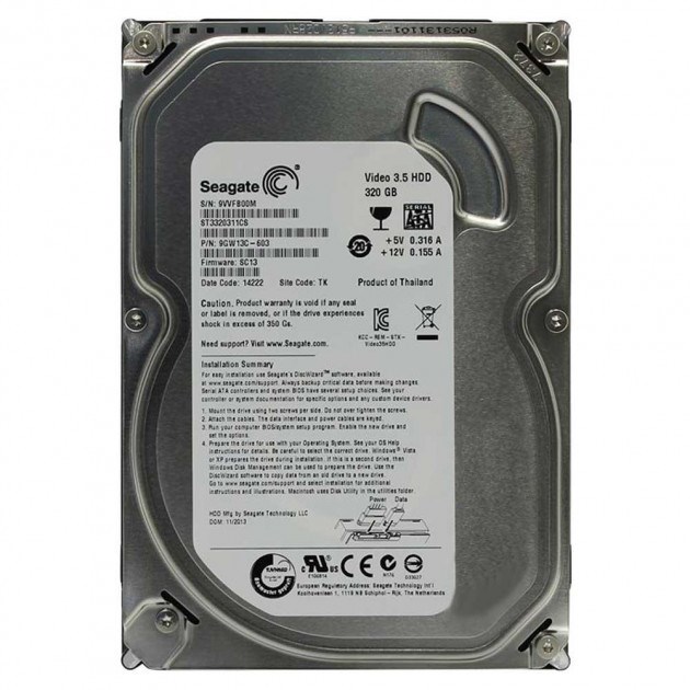 Жесткий диск Seagate 9GW13C-075 320Gb 5900 SATAII 3.5" HDD 9GW13C-075 - фото 28796