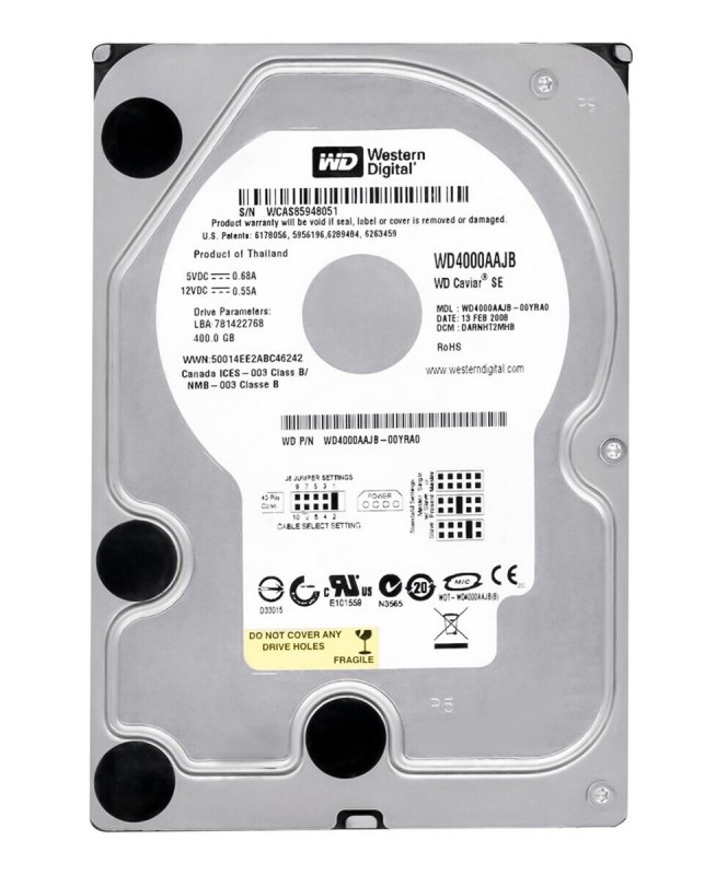 Жесткий диск Western Digital WD4000AAJB 400Gb 7200 IDE 3.5" HDD WD4000AAJB - фото 28816