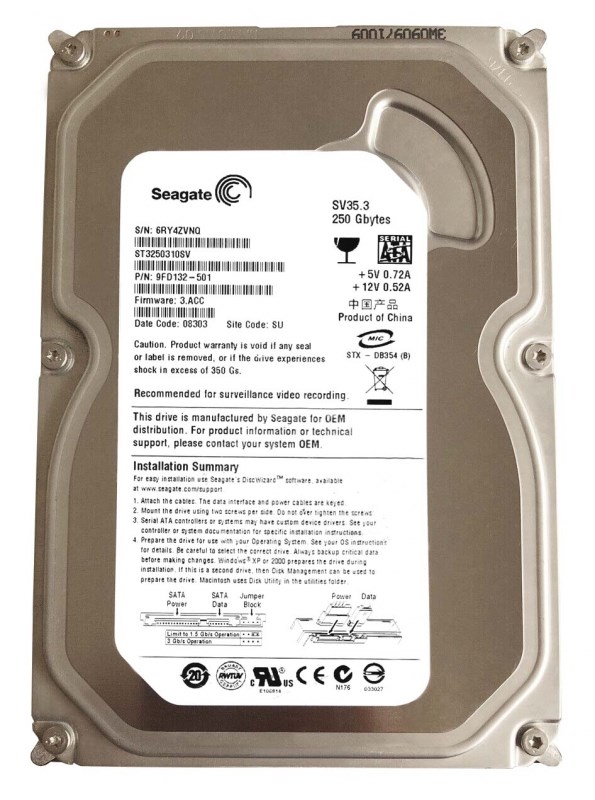 Жесткий диск Seagate ST3250310SV 250Gb SATAII 3,5" HDD ST3250310SV - фото 28883