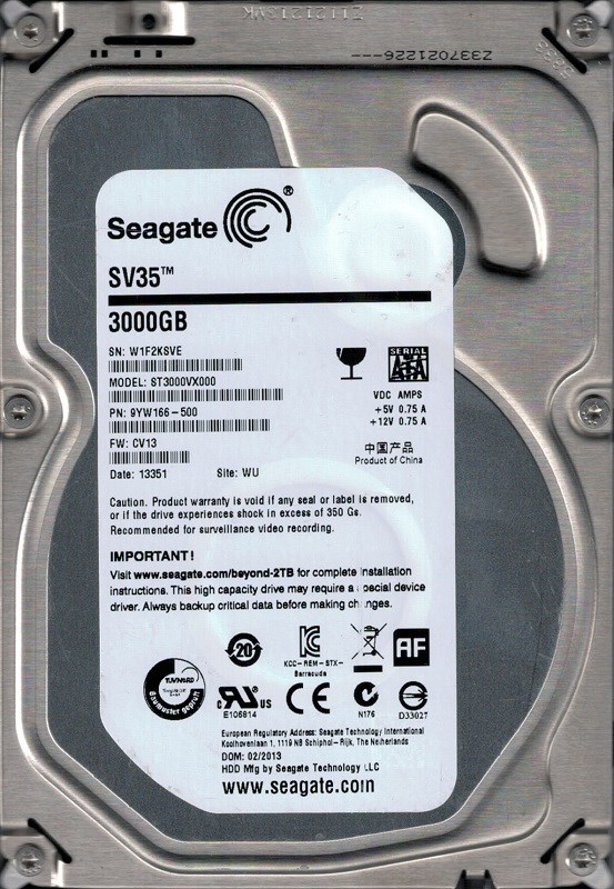 Жесткий диск Seagate 9YW166 3Tb SATAIII 3,5" HDD 9YW166 - фото 28890