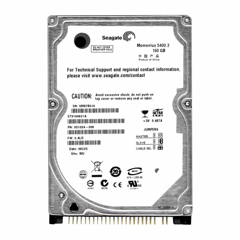 Жесткий диск Seagate ST9160821A 160Gb 5400 IDE 2,5" HDD ST9160821A - фото 29006