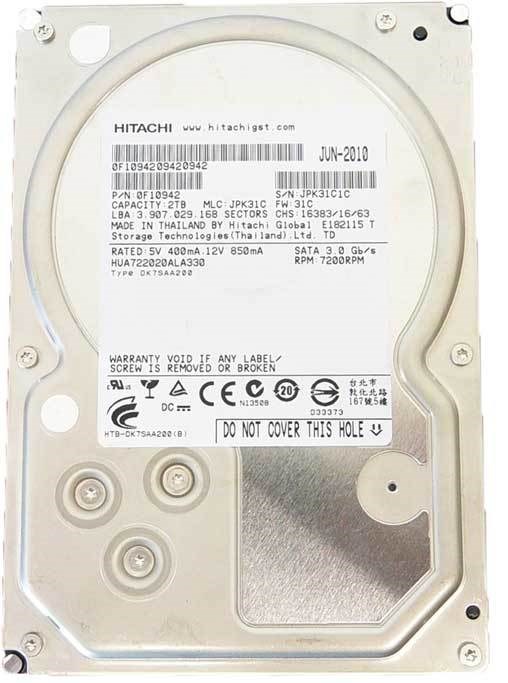 Жесткий диск Hitachi 0F10942 2Tb SATAII 3,5" HDD 0F10942 - фото 29750