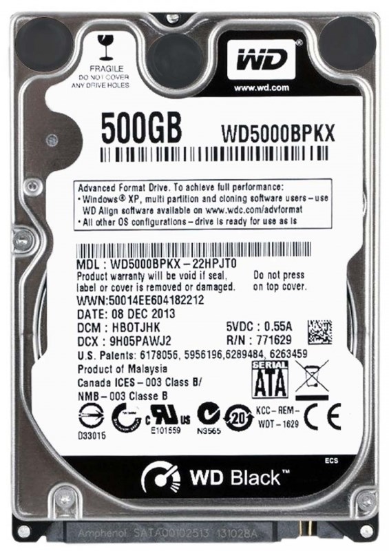 Жесткий диск Western Digital WD5000BPKX 500Gb 7200 SATAIII 2,5" HDD WD5000BPKX - фото 29756