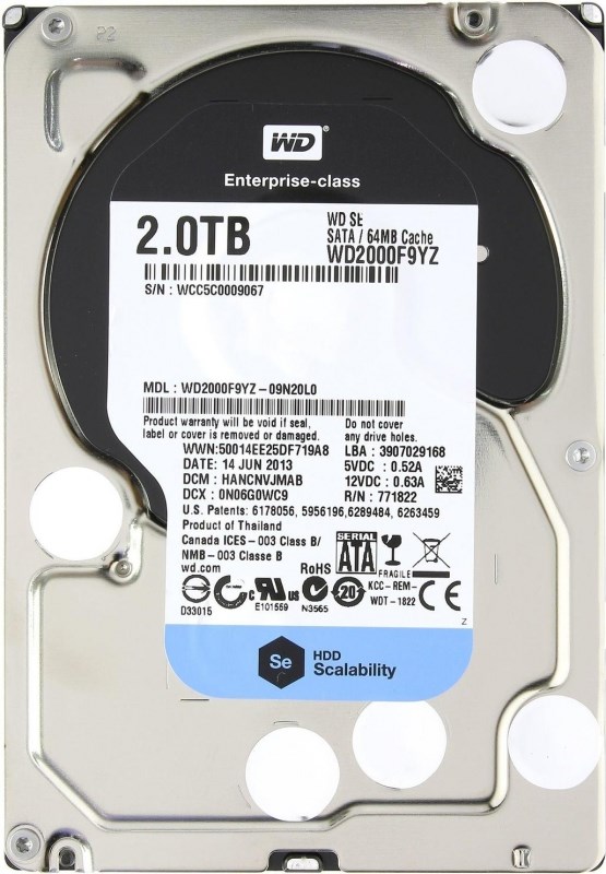 Жесткий диск Western Digital WD2000F9YZ 2Tb 7200 SATAIII 3.5" HDD WD2000F9YZ - фото 29788