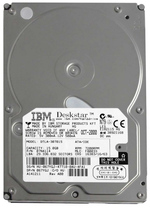 Жесткий диск IBM 07N4087 15,3Gb 7200 IDE 3.5" HDD 07N4087 - фото 30001