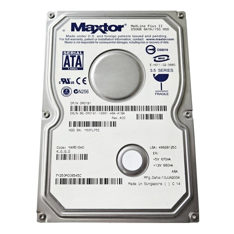 Жесткий диск Maxtor 7Y250M0 250Gb SATA 3,5" HDD 7Y250M0 - фото 30329