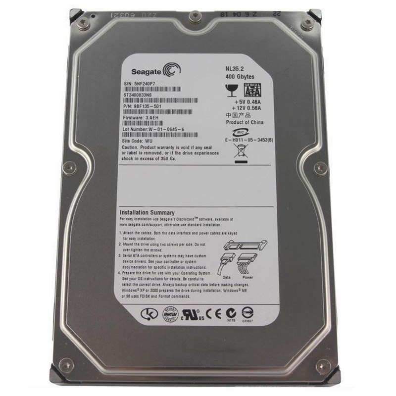 Жесткий диск Seagate ST3400833NS 400Gb SATA 3,5" HDD ST3400833NS - фото 30506