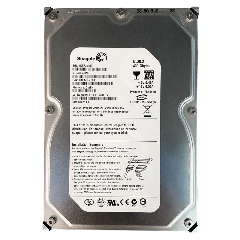 Жесткий диск Seagate ST3400633NS 400Gb SATA 3,5" HDD ST3400633NS - фото 30509