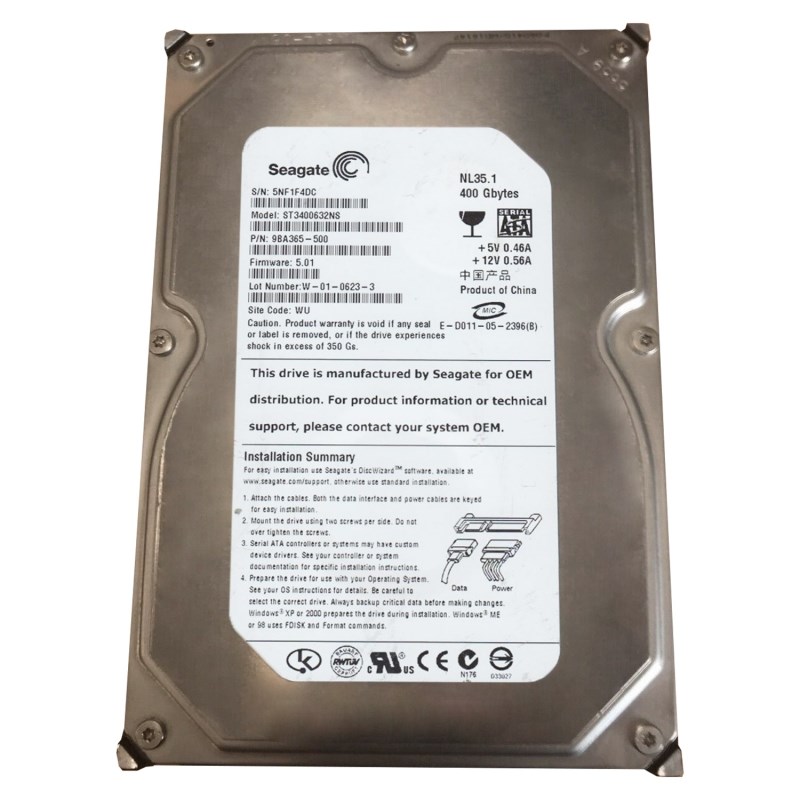 Жесткий диск Seagate 9BA365 400Gb SATA 3,5" HDD 9BA365 - фото 30529