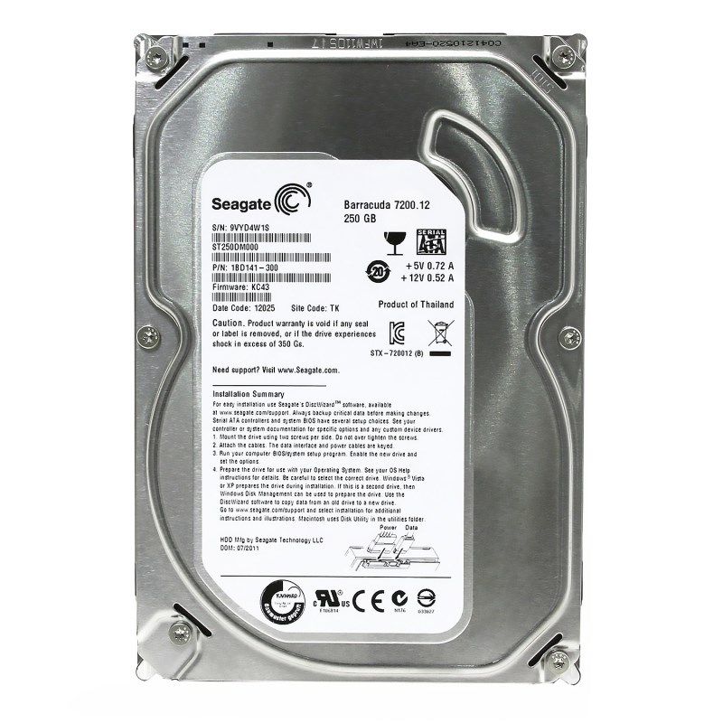 Жесткий диск Seagate 1BD141 250Gb SATAIII 3,5" HDD 1BD141 - фото 30594