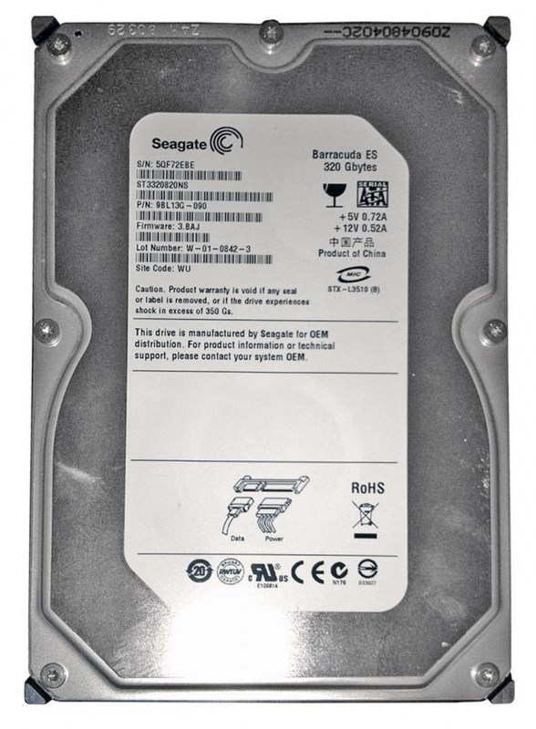 Жесткий диск Seagate 9BL13G 320Gb SATAII 3,5" HDD 9BL13G - фото 30659