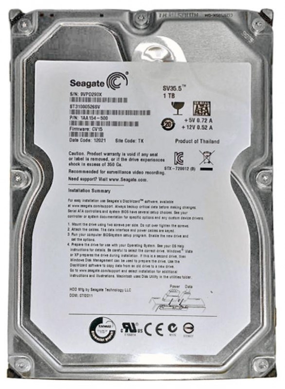 Жесткий диск Seagate ST31000526SV 1Tb SATAIII 3,5" HDD ST31000526SV - фото 30772