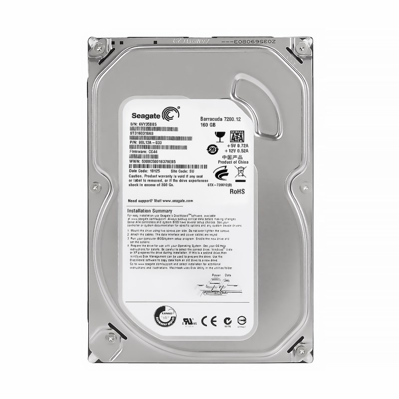 Жесткий диск Seagate 9SL13A 160Gb SATAII 3,5" HDD 9SL13A - фото 30795