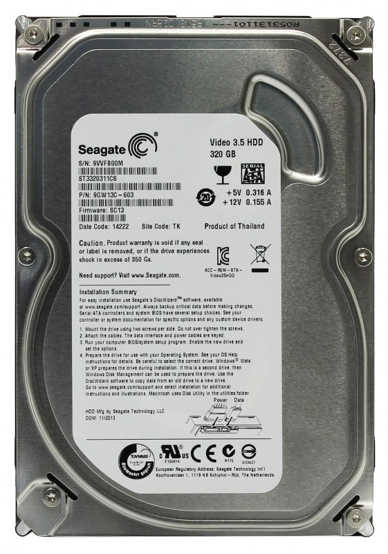 Жесткий диск Seagate 9GW13C 320Gb 5900 SATAII 3.5" HDD 9GW13C - фото 30836