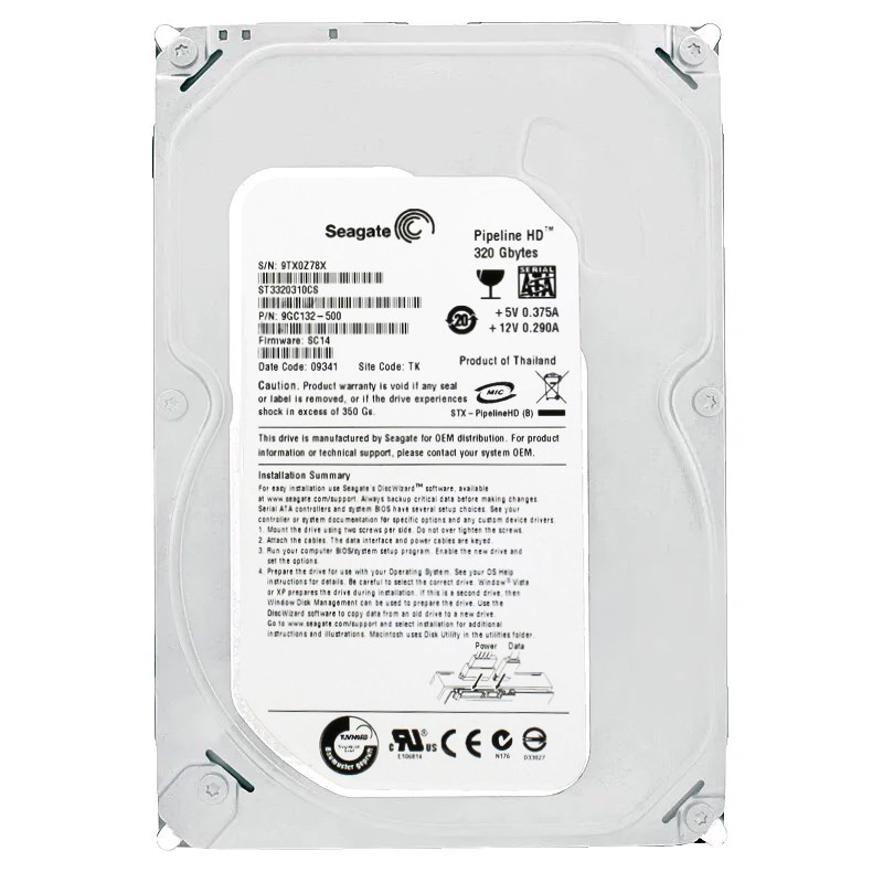 Жесткий диск Seagate ST3320310CS 320Gb 5900 SATAII 3.5" HDD ST3320310CS - фото 30850