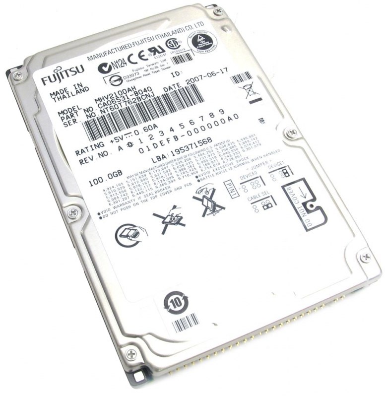 Жесткий диск Fujitsu MHV2100AH 100Gb 5400 IDE 2,5" HDD MHV2100AH - фото 30912