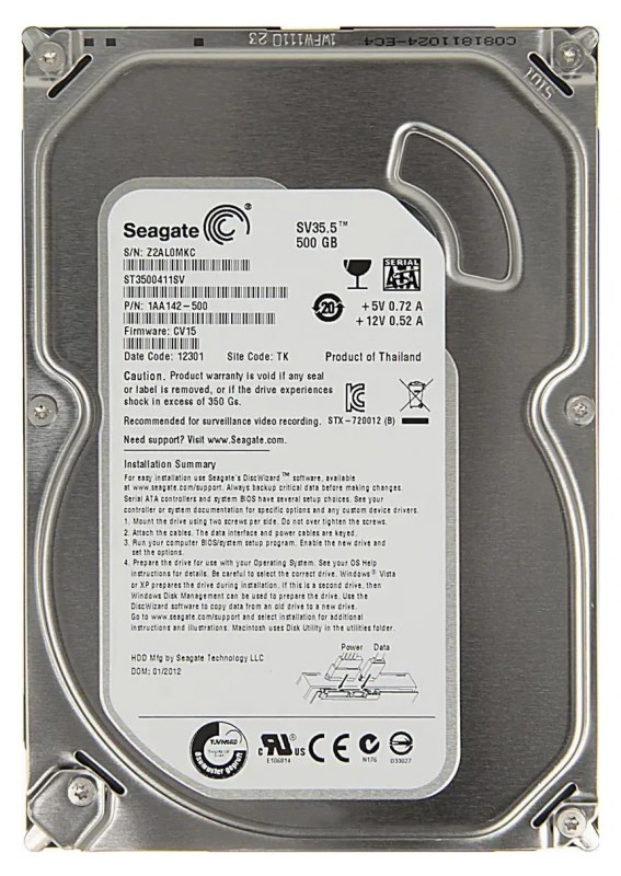 Жесткий диск Seagate ST3500411SV 500Gb SATAIII 3,5" HDD ST3500411SV - фото 31069