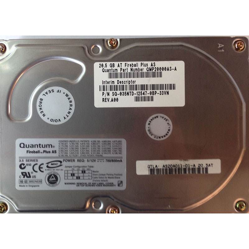 Жесткий диск Quantum AS20A011 20Gb 7200 IDE 3.5" HDD AS20A011 - фото 31259