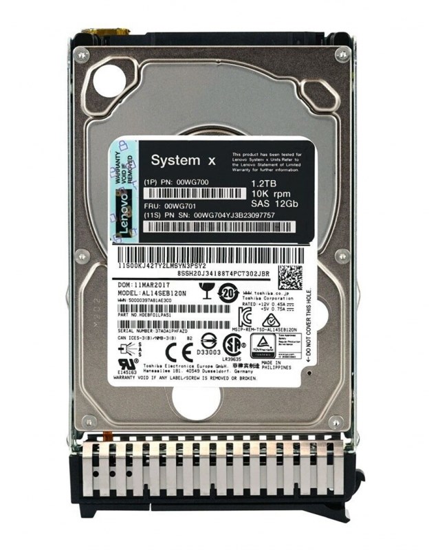 Жесткий диск Lenovo 00WG701 1,2Tb 10000 SAS 2,5" HDD 00WG701 - фото 31522