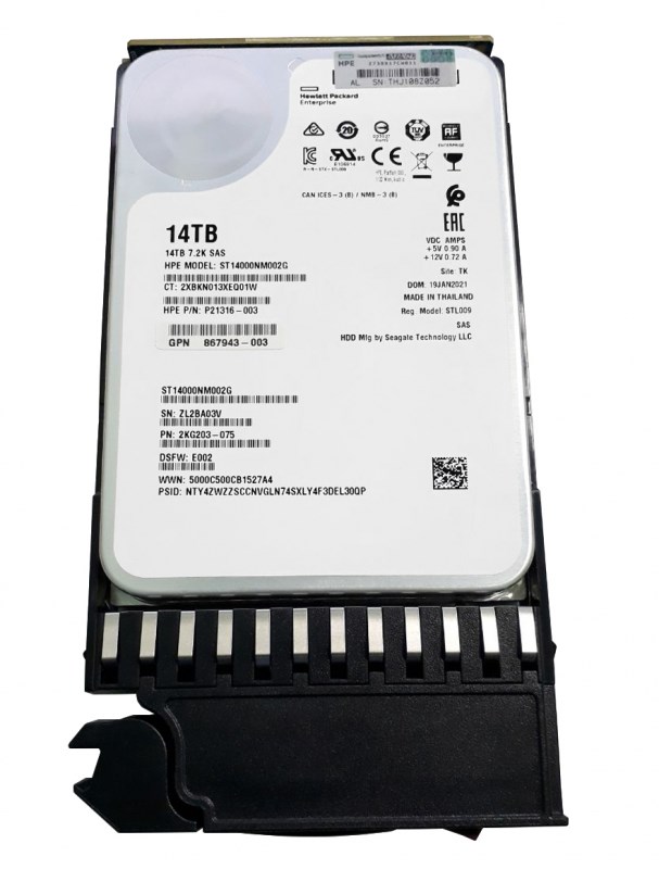 Жесткий диск HP 867943-003 14Tb 7200 SAS 3,5 HDD 867943-003 - фото 31552