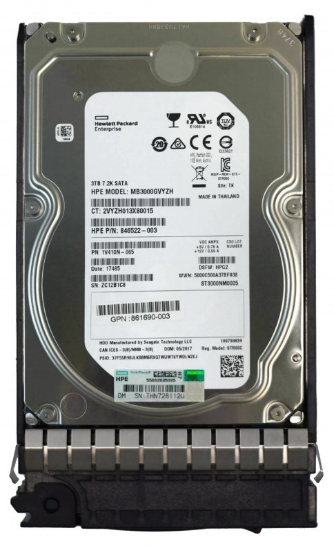 Жесткий диск HP 861695-004 3Tb 7200 SATAIII 3.5" HDD 861695-004 - фото 32115