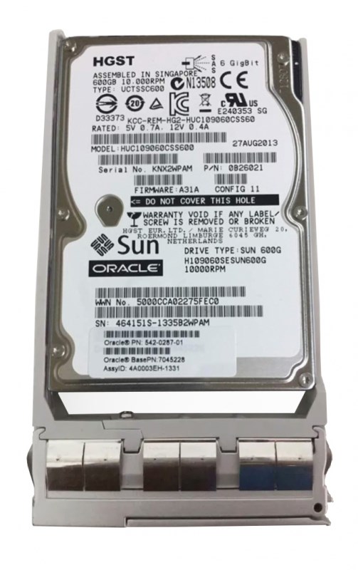 Жесткий диск Oracle 542-0287-01 600Gb 10000 SAS 2,5" HDD 542-0287-01 - фото 32512