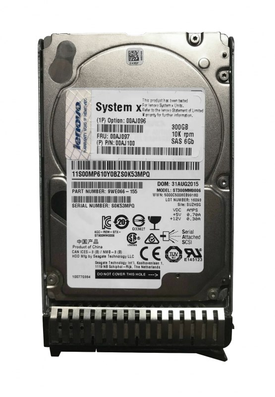 Жесткий диск Lenovo 00AJ100 300Gb 10000 SAS 2,5" HDD 00AJ100 - фото 32643