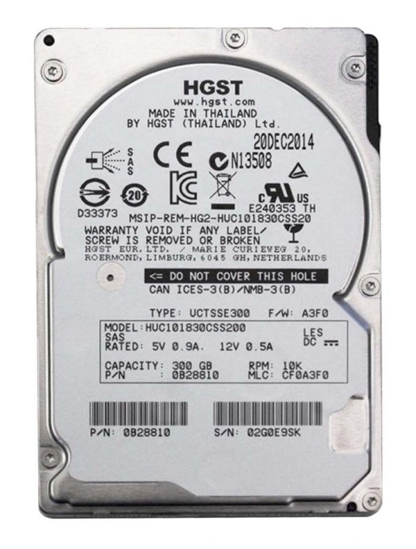 Жесткий диск HGST 0B28810 300Gb 10520 SAS 2,5" HDD 0B28810 - фото 33093