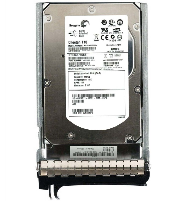 Жесткий диск Dell 0WR711 146Gb SAS 3,5" HDD 0WR711 - фото 33787