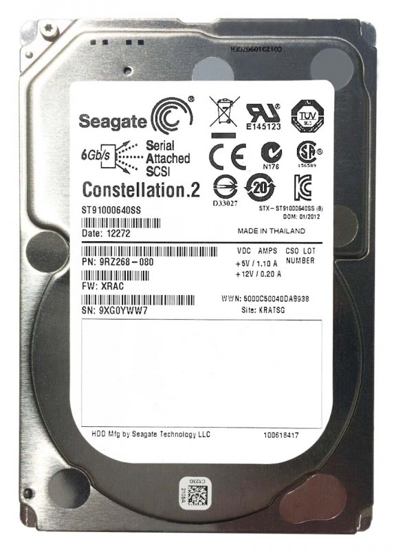 Жесткий диск Seagate 9RZ268 1Tb SAS 2,5" HDD 9RZ268 - фото 35355