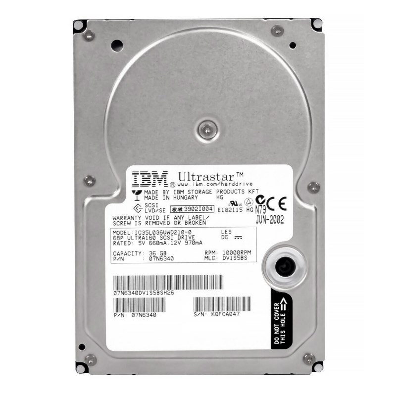 Жесткий диск IBM 07N6340 36,7Gb U160SCSI 3.5" HDD 07N6340 - фото 36237