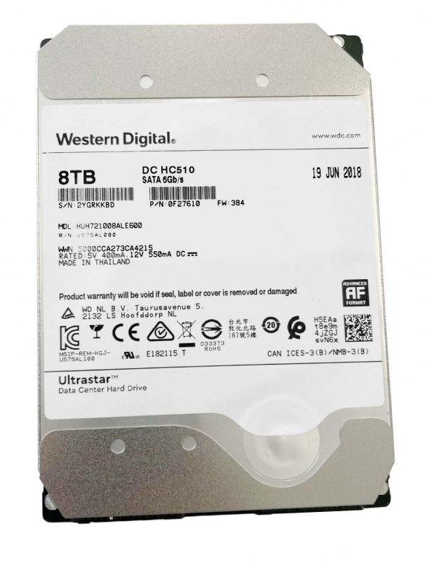 Жесткий диск HGST 0F27610 8Tb 7200 SATAIII 3,5" HDD 0F27610 - фото 36558