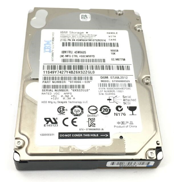 Жесткий диск IBM 45W9605 900Gb 10000 SAS 2,5" HDD 45W9605 - фото 37463